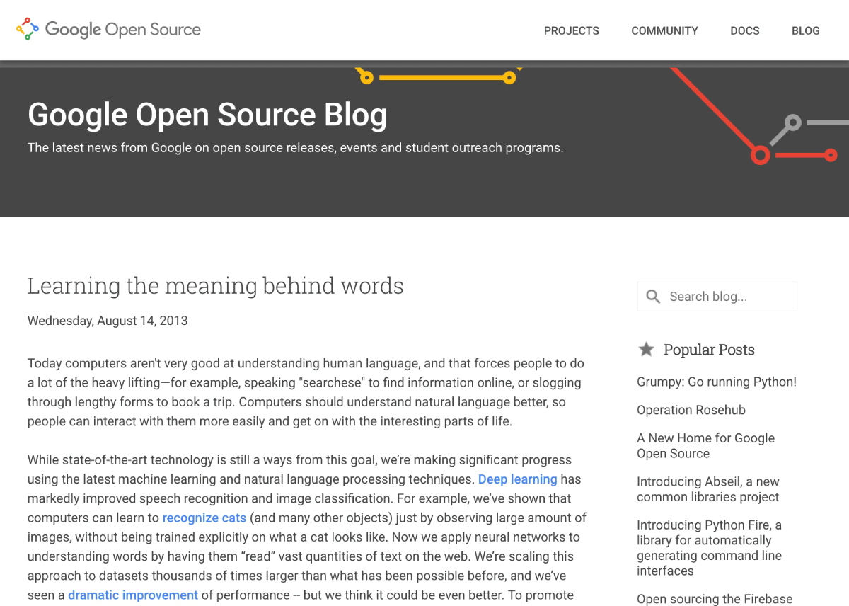 Google Open Source Blog